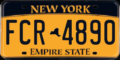 NY license plate FCR4890