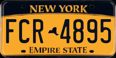 NY license plate FCR4895