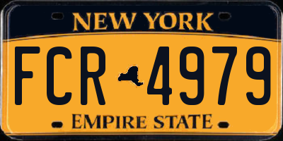 NY license plate FCR4979