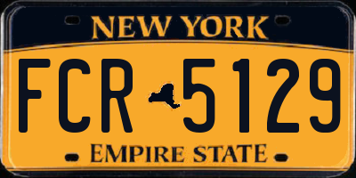 NY license plate FCR5129