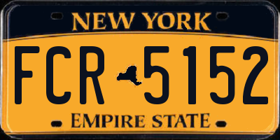 NY license plate FCR5152