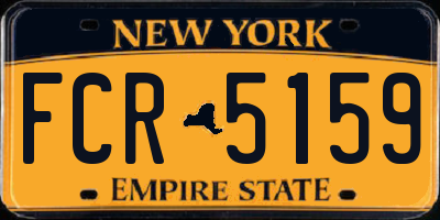 NY license plate FCR5159