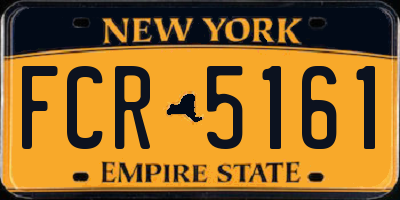 NY license plate FCR5161
