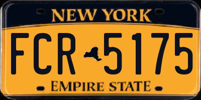 NY license plate FCR5175