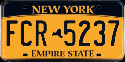 NY license plate FCR5237