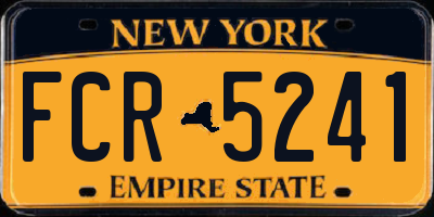 NY license plate FCR5241