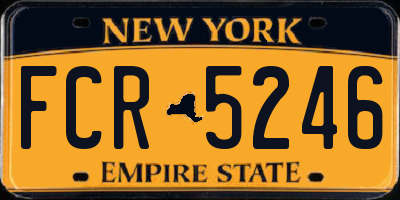 NY license plate FCR5246