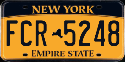 NY license plate FCR5248