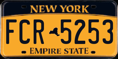 NY license plate FCR5253
