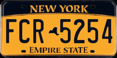 NY license plate FCR5254