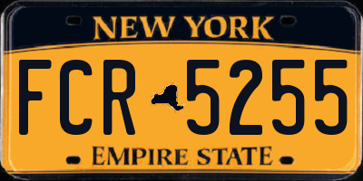 NY license plate FCR5255
