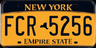 NY license plate FCR5256