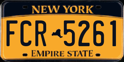 NY license plate FCR5261