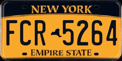 NY license plate FCR5264