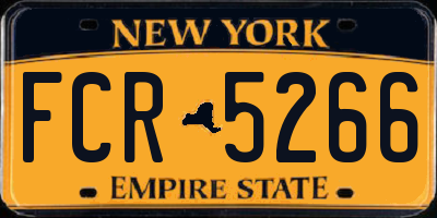 NY license plate FCR5266