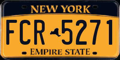 NY license plate FCR5271