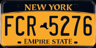 NY license plate FCR5276