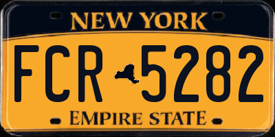 NY license plate FCR5282