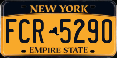NY license plate FCR5290