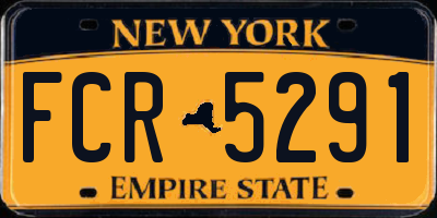 NY license plate FCR5291