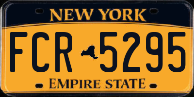 NY license plate FCR5295