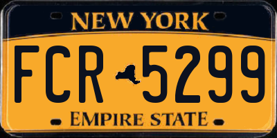 NY license plate FCR5299