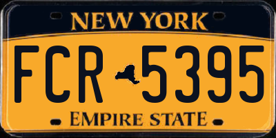 NY license plate FCR5395
