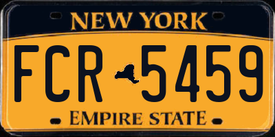 NY license plate FCR5459