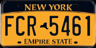 NY license plate FCR5461