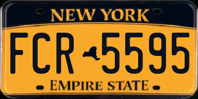 NY license plate FCR5595