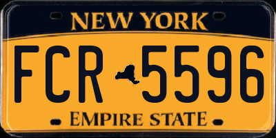NY license plate FCR5596