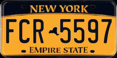 NY license plate FCR5597