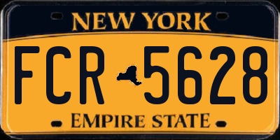 NY license plate FCR5628