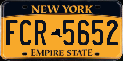 NY license plate FCR5652