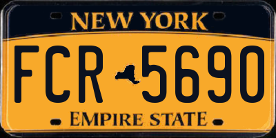 NY license plate FCR5690