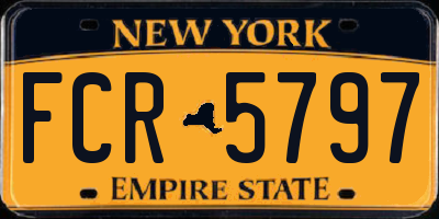NY license plate FCR5797