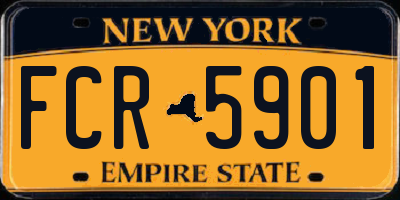 NY license plate FCR5901