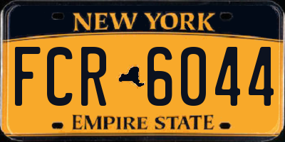 NY license plate FCR6044