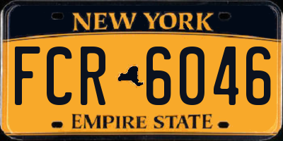NY license plate FCR6046