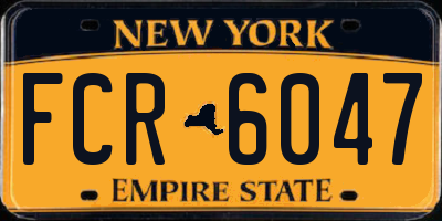 NY license plate FCR6047