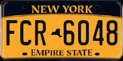 NY license plate FCR6048