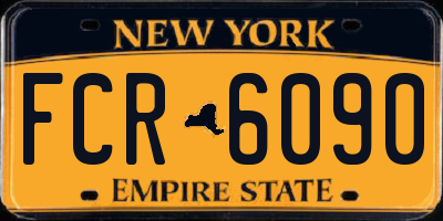 NY license plate FCR6090