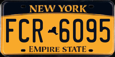 NY license plate FCR6095