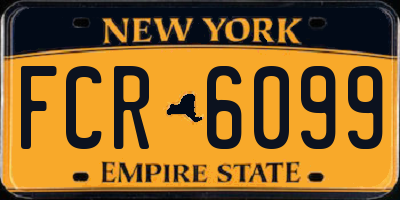 NY license plate FCR6099