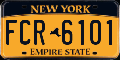 NY license plate FCR6101