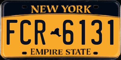 NY license plate FCR6131