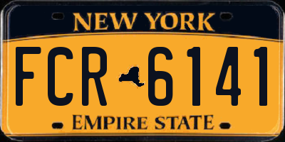 NY license plate FCR6141