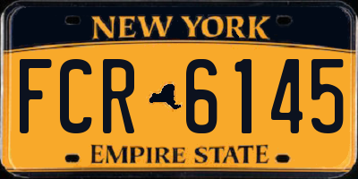NY license plate FCR6145