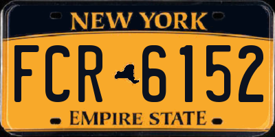 NY license plate FCR6152