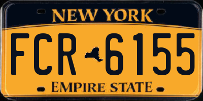 NY license plate FCR6155